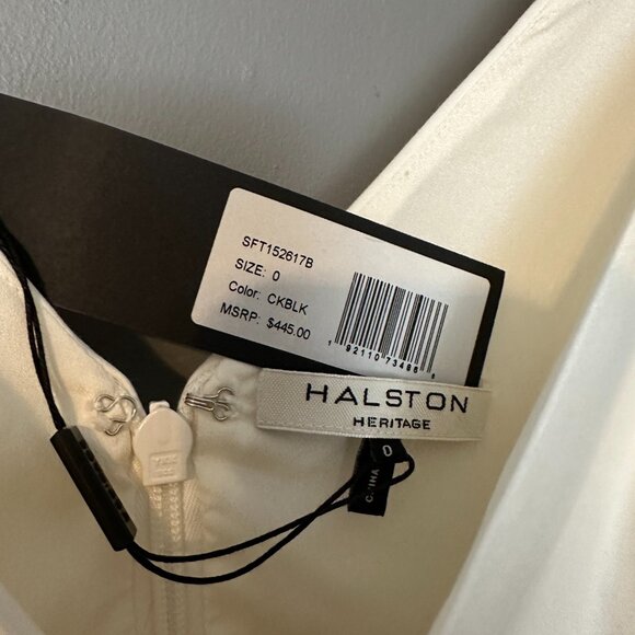 Halston Heritage White and Black Mini Dress, New With Tags - Picture 3 of 5